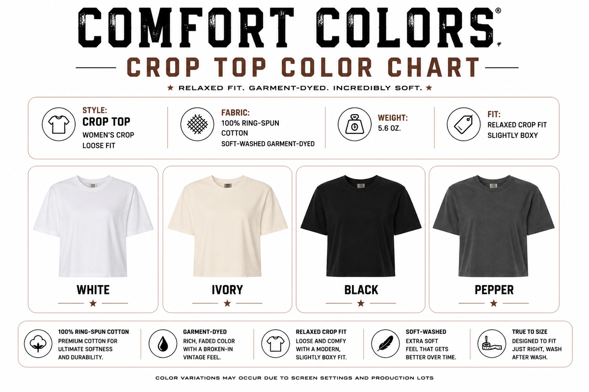 1a. Comfort Colors Boxy Fit T-Shirt (Adult Only)