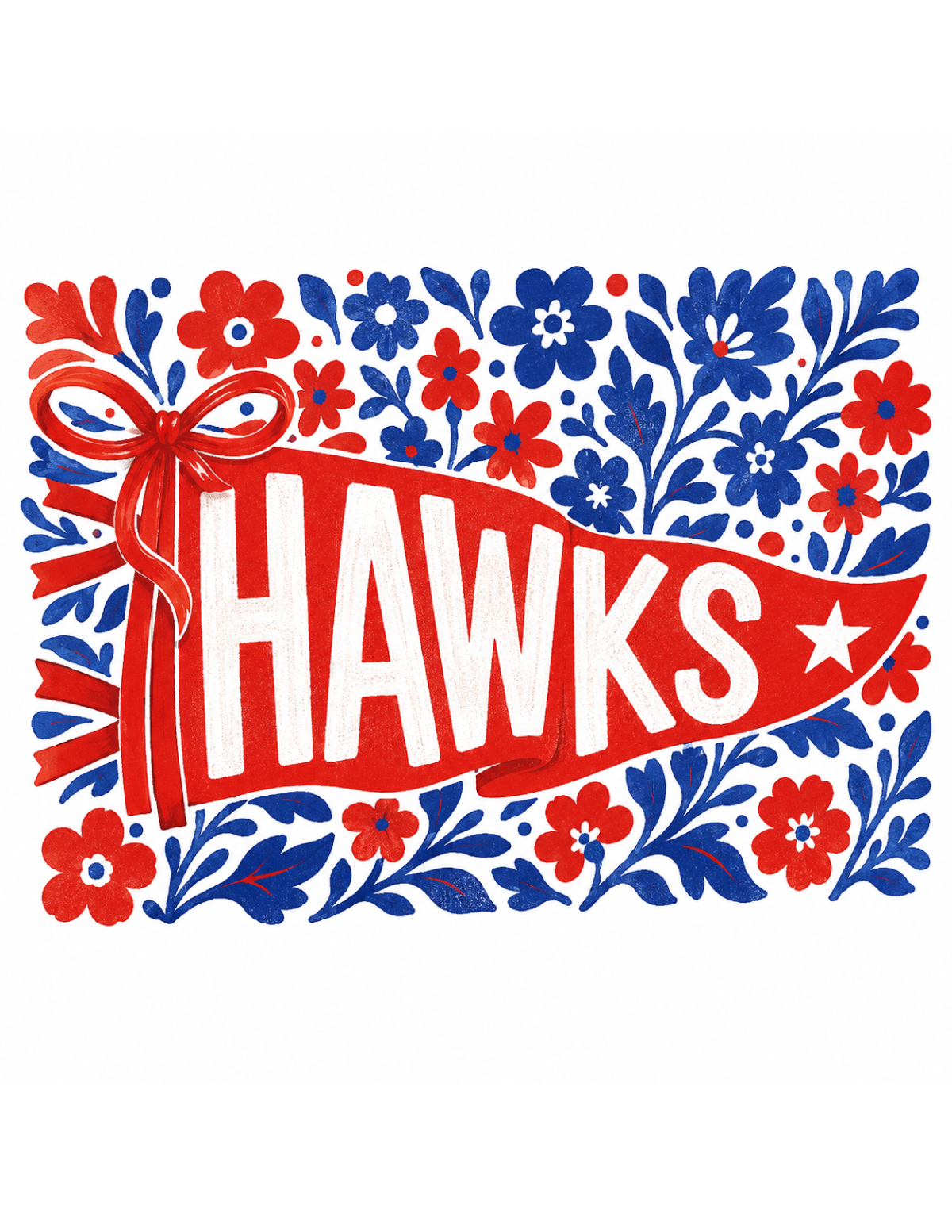 12. Floral Hawks Pennant
