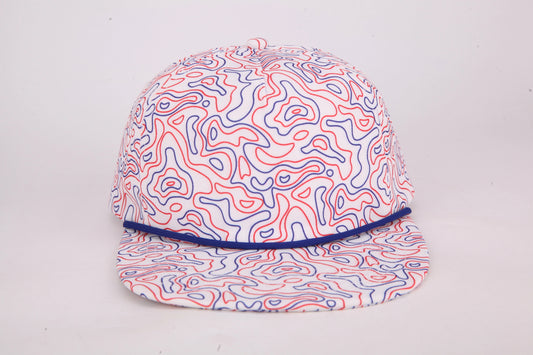 Red/ White/Blue Topo