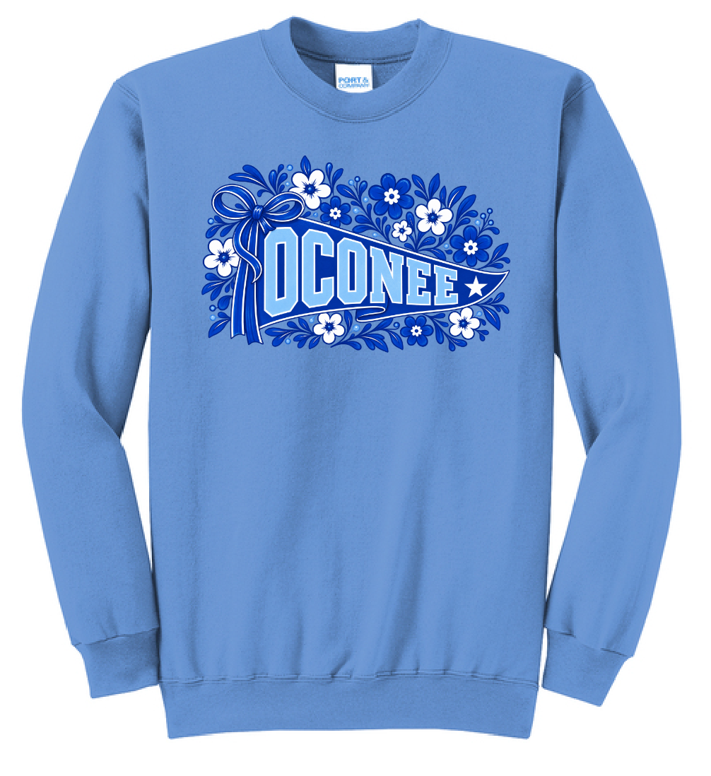 Oconee Warriors Floral Pennant